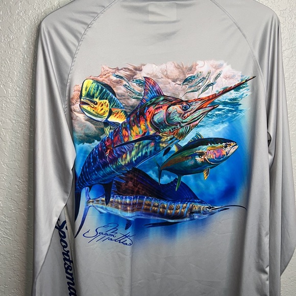 World Wide Sportsman Long Sleeve Rash Guard Men’s Swim Top - Picture 6 of 6